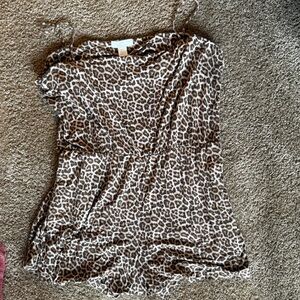 H&M Brown Leopard Print Romper
